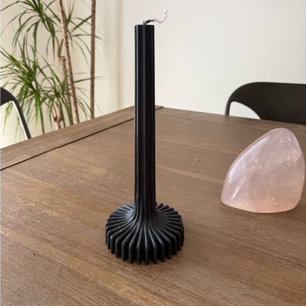 BEING DONATED - SEND OFFER 
Unique Candle Black Ribbed